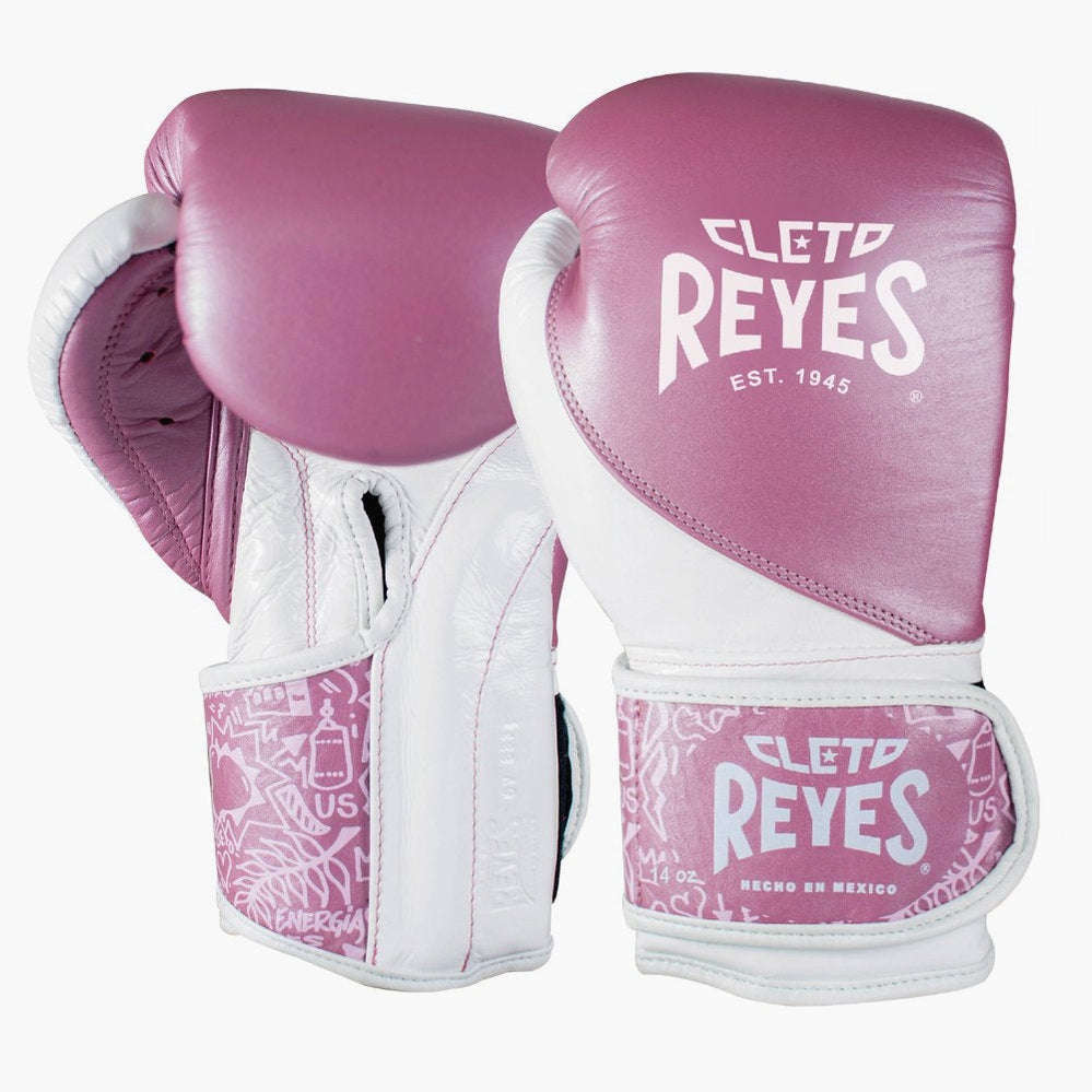Guantes de boxeo Cleto Reyes Entrenamiento de Alta Precisión CE7  Rosa-Blanco -  – Combat Arena