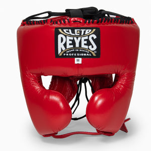 Casco Cleto Reyes con Protector de Mejillas Rojo