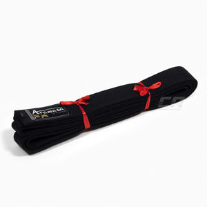 Cinturón negro Arawaza Algodón de lujo 38 mm