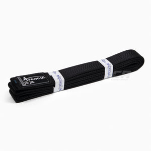 Cinturón negro Arawaza satinado 38 mm