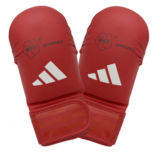 Guantes de Karate-Kumite Adidas Rojo y azul homologado WKF sin pulgares