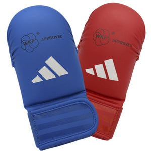 Guantes de Karate-Kumite Adidas Rojo y azul homologado WKF sin pulgares