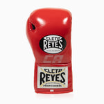 Guantes de boxeo Cleto Reyes Professional CB2 Rojo-Negro con cordones 