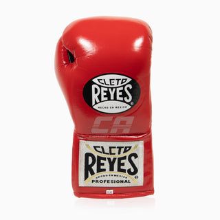 Guantes de boxeo Cleto Reyes Professional CB2 Rojo-Negro con cordones 