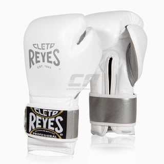 Guantes de boxeo Cleto Reyes Sparring CE6 Plata-Blanco Edición Especial