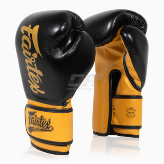 Guantes Muay Thai Fairtex Super Sparring BGV18 Negro-Oro