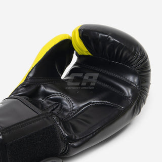 Guantes de boxeo Raptor SAP WAKO Negro-Amarillo