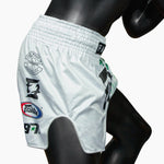 Pantaloncini Kick-Thai Fairtex BS1923 Racer Bianco-Combat Arena