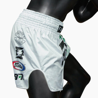 Pantaloncini Kick-Thai Fairtex BS1923 Racer Bianco-Combat Arena