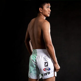 Pantalones kick-thai Fairtex BS1923 Racer Blanco