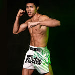 Pantalones kick-thai Fairtex BS1923 Racer Blanco