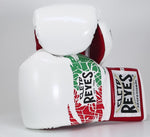 Guantes de boxeo Cleto Reyes Safetec CB4 Mexican Blanco-Rojo con cordones