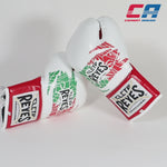 Guantes de boxeo Cleto Reyes Profesional CB2 Blanco-rojo mexicano con cordones